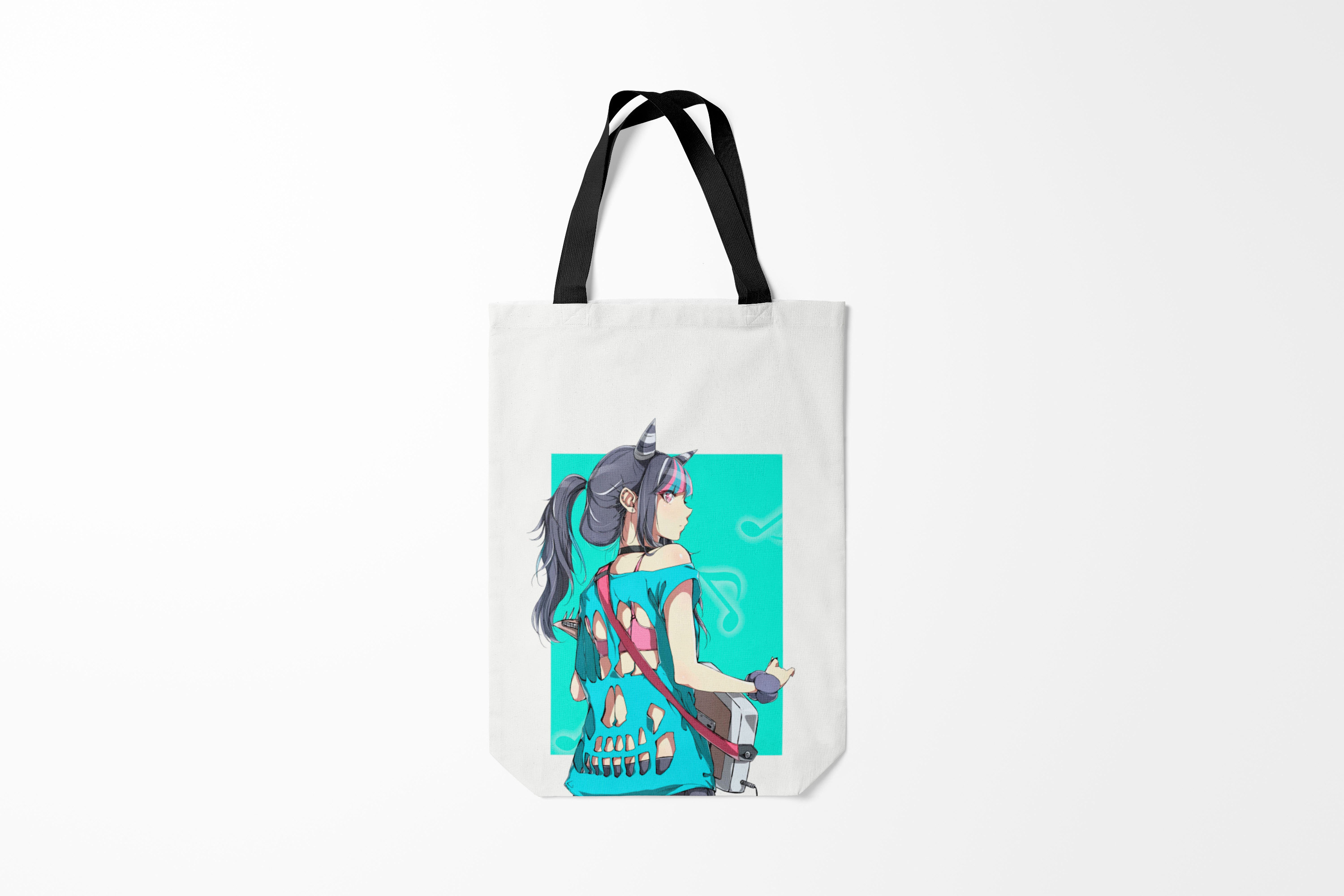 

Сумка шoппер унисекс Burnettie Cat girl, белый, Cat girl