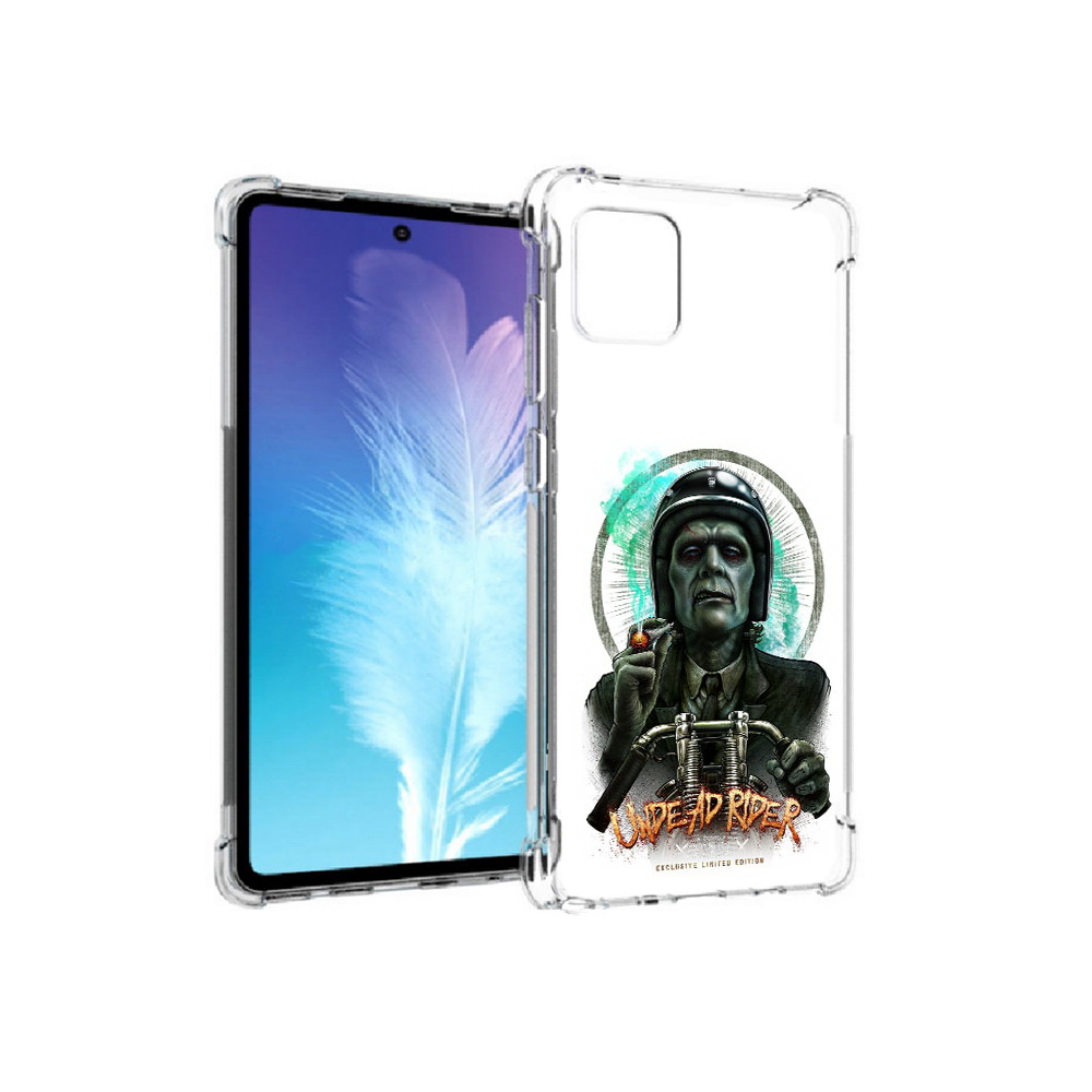 

Чехол MyPads для Samsung Galaxy Note 10 Lite зеленый мужчина с сигаретой на мотоцикле, Прозрачный, Tocco