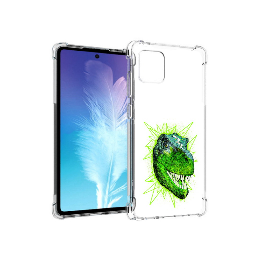 

Чехол MyPads Tocco для Samsung Galaxy Note 10 Lite зеленый динозавр (PT142413.491.358), Прозрачный, Tocco