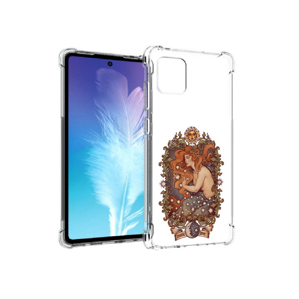 

Чехол MyPads Tocco для Samsung Galaxy Note 10 Lite звездная девушка абстракция, Прозрачный, Tocco