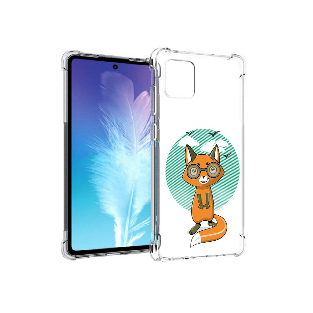 

Чехол MyPads Tocco для Samsung Galaxy Note 10 Lite задумчивая лиса (PT142413.491.348), Прозрачный, Tocco
