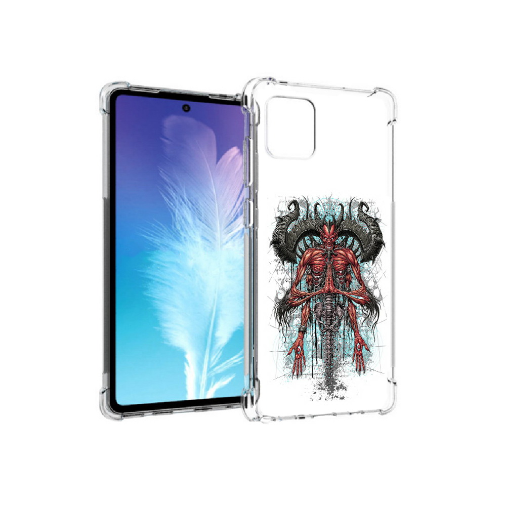 

Чехол MyPads Tocco для Samsung Galaxy Note 10 Lite дьявол (PT142413.491.340), Прозрачный, Tocco