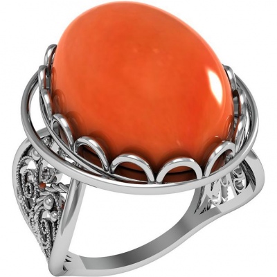 

Кольцо из серебра с сердоликом р. 18 ПРИВОЛЖСКИЙ ЮВЕЛИР 261912-SR, 261912-SR
