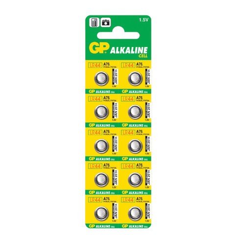 

Батарейка GP Alkaline, A76 (G13, LR44), алкалиновая, 1 шт., в блистере
