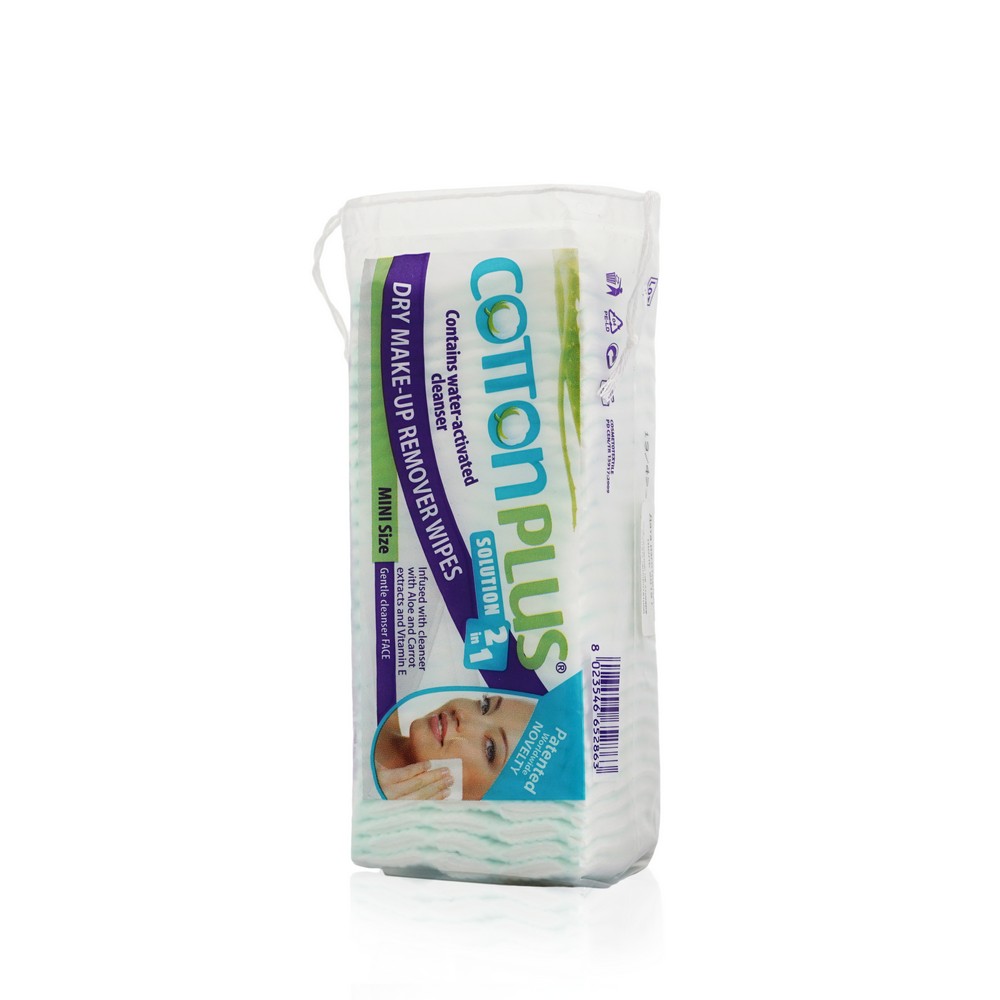 

Ватные диски для снятия макияжа Cottonplus с лосьоном алоэ 60шт, Белый