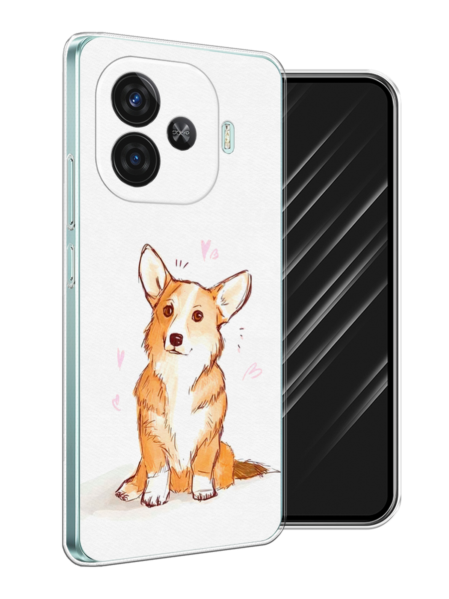 

Чехол Awog на Vivo iQOO Z9 "Корги любовь", Бежевый;белый, 2612150-1