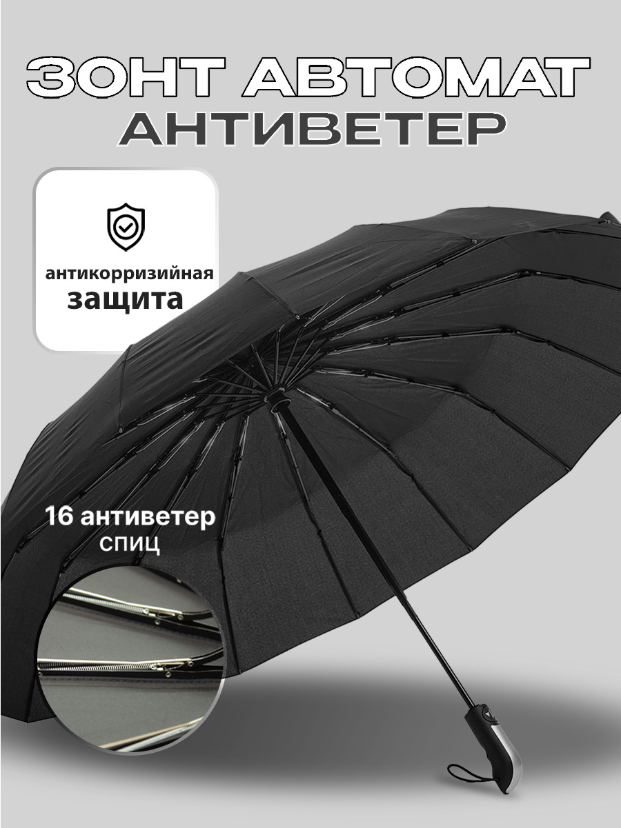 

Зонт унисекс Черный зонт Z122, Z6