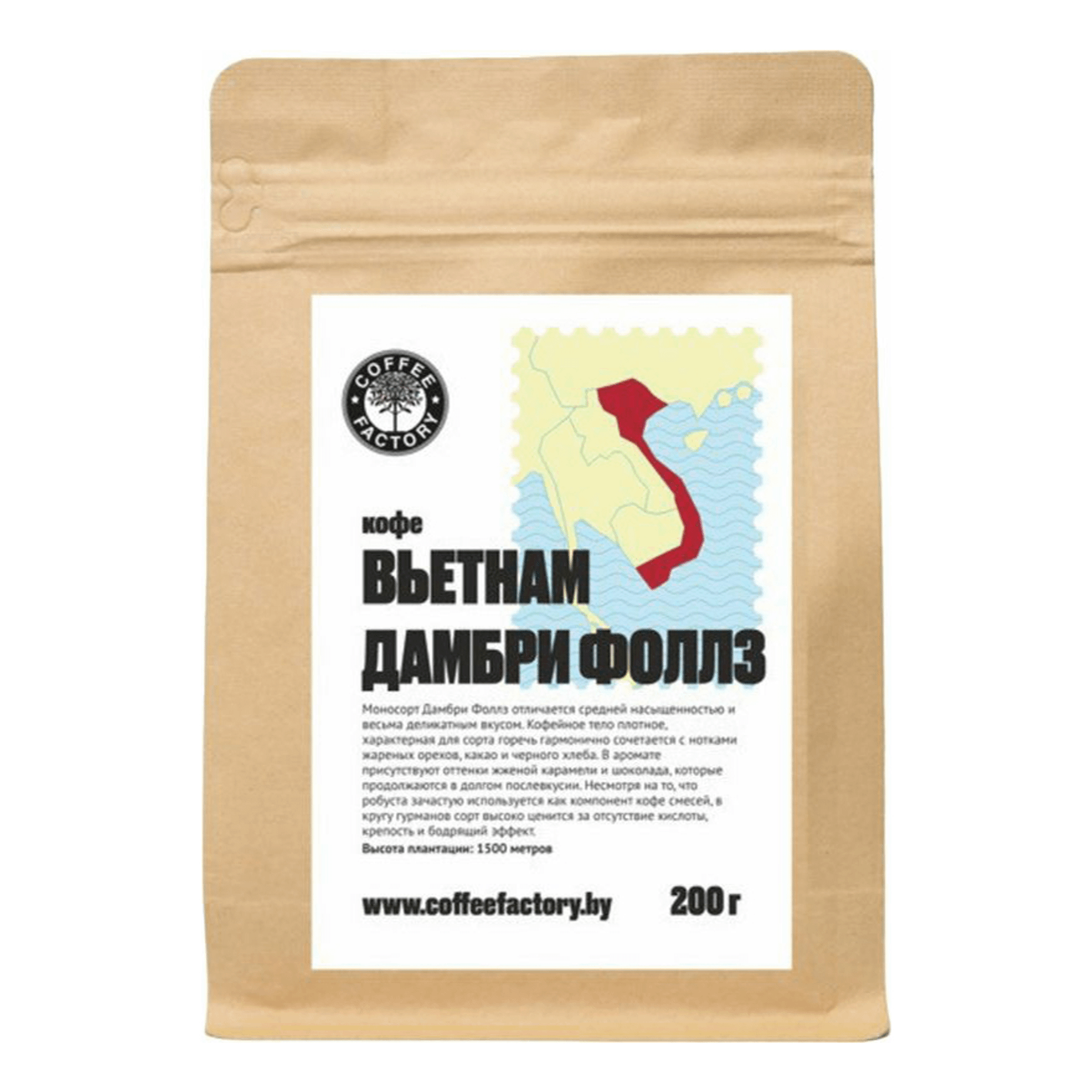 

Кофе Coffee Factory Вьетнам Дамбри фоллз молотый 200 г