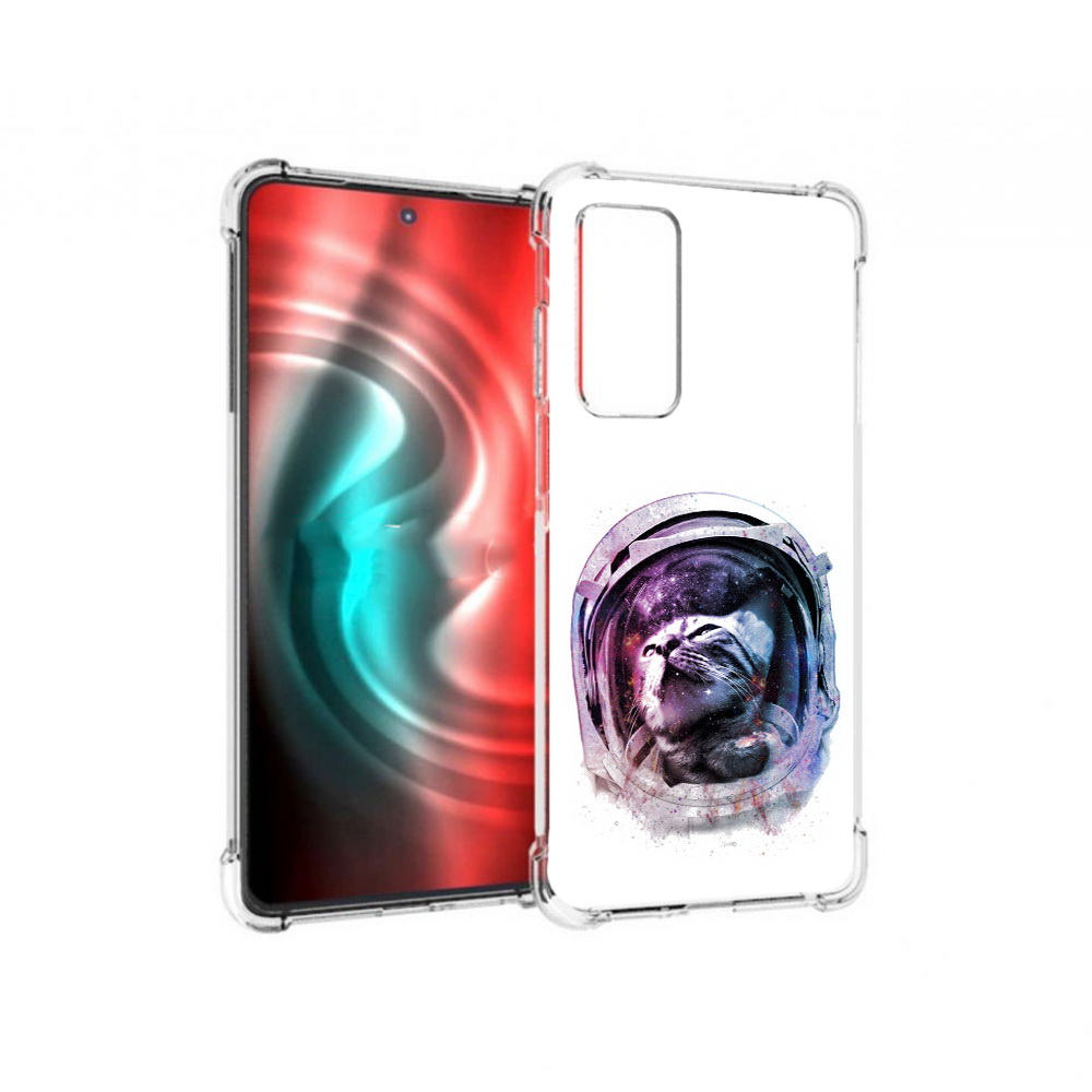 

Чехол MyPads Tocco для Motorola 20 кот в шлеме (PT227072.363.396), Прозрачный, Tocco