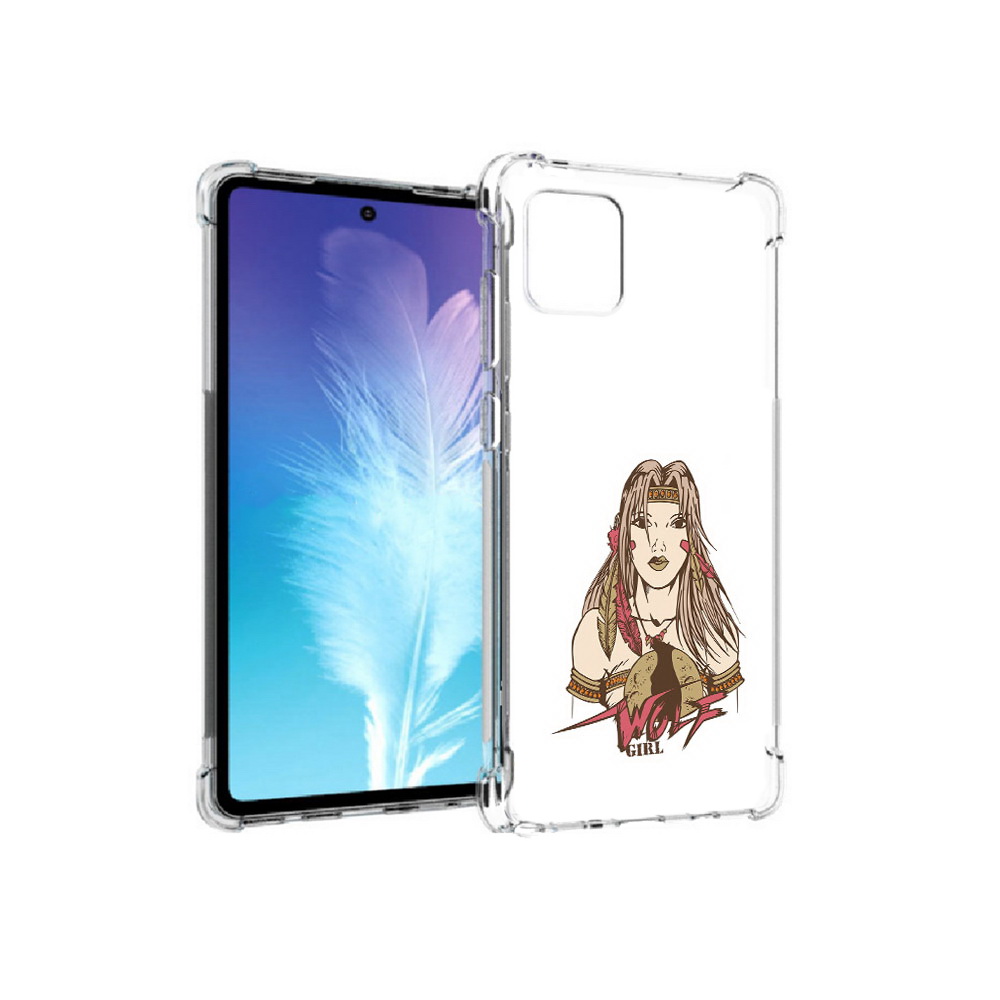 

Чехол MyPads Tocco для Samsung Galaxy Note 10 Lite девушка волк (PT142413.491.306), Прозрачный, Tocco