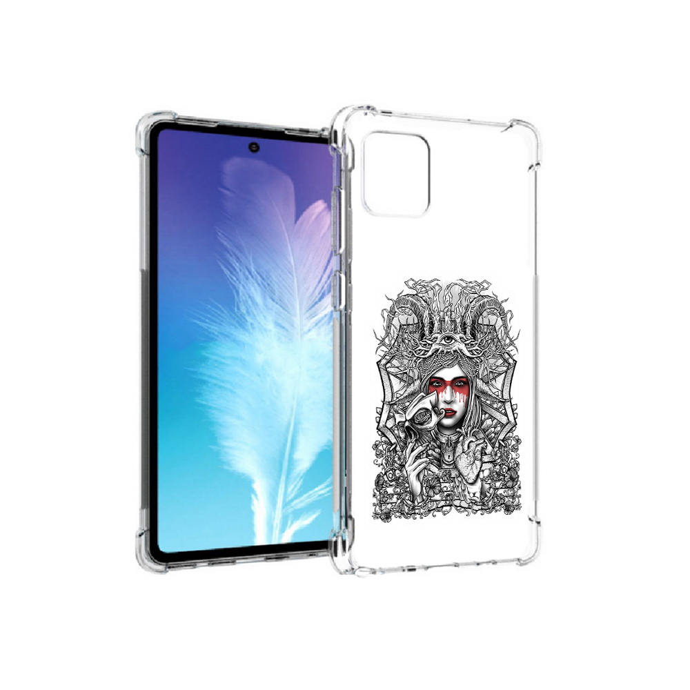 

Чехол MyPads Tocco для Samsung Galaxy Note 10 Lite грусная девушка (PT142413.491.302), Прозрачный, Tocco