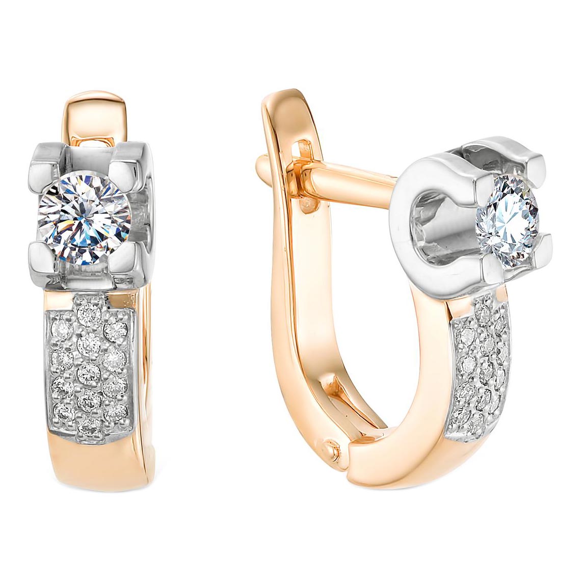 Серьги из красного золота Brilliant Style Jewelry 3011-210, бриллиант