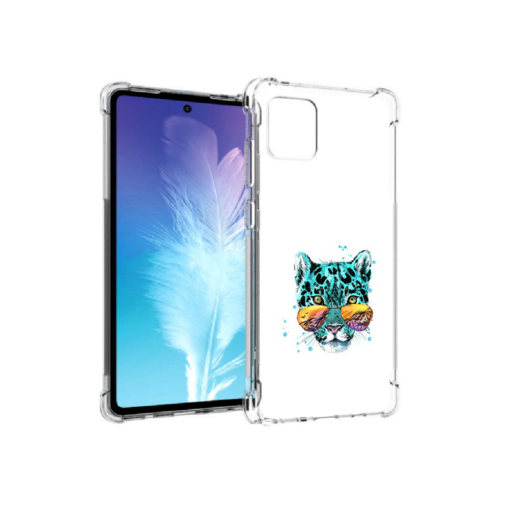 

Чехол MyPads Tocco для Samsung Galaxy Note 10 Lite голубой лео (PT142413.491.294), Прозрачный, Tocco