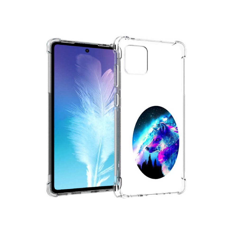 

Чехол MyPads Tocco для Samsung Galaxy Note 10 Lite голубой волк (PT142413.491.293), Прозрачный, Tocco