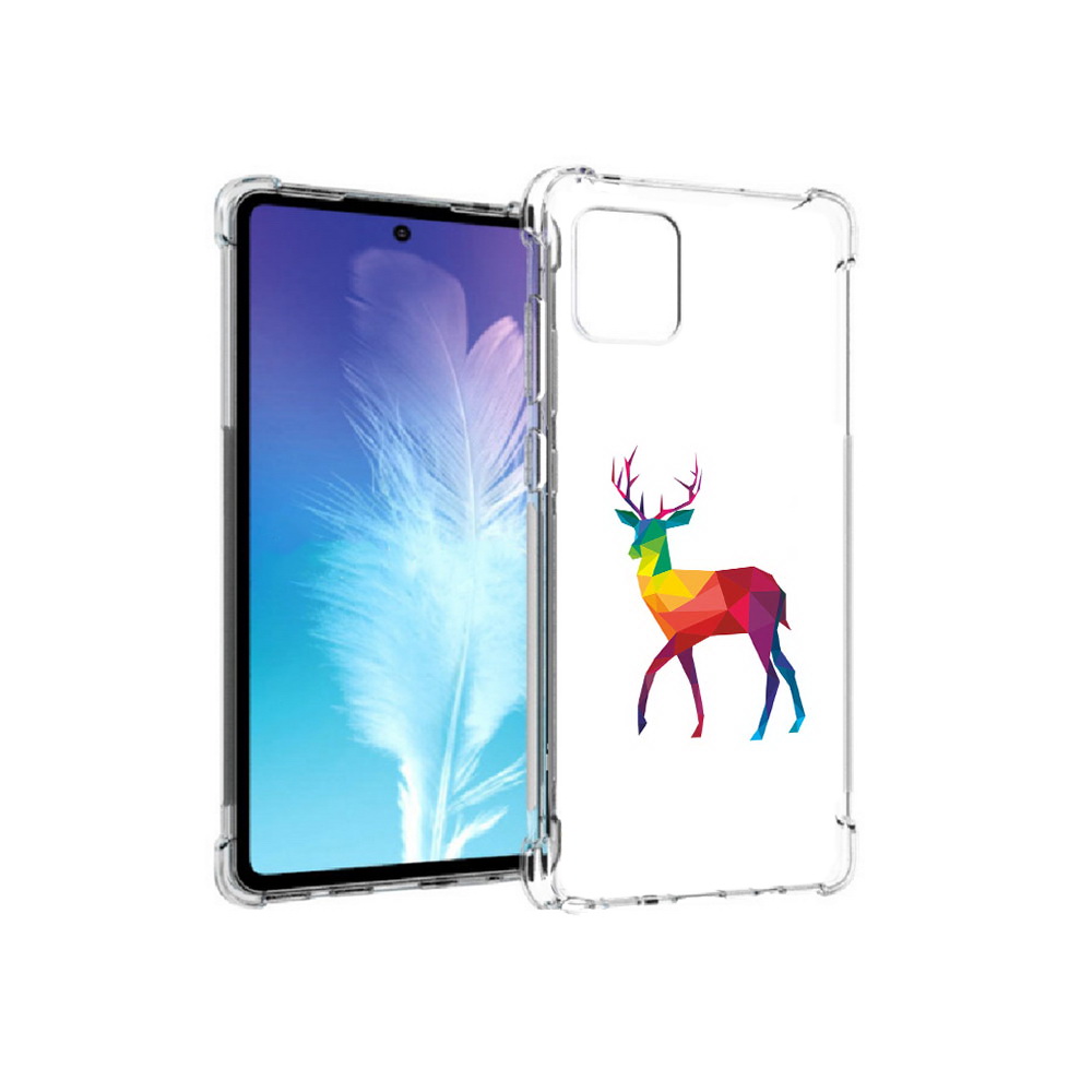 

Чехол MyPads Tocco для Samsung Galaxy Note 10 Lite геометрический олень (PT142413.491.286), Прозрачный, Tocco