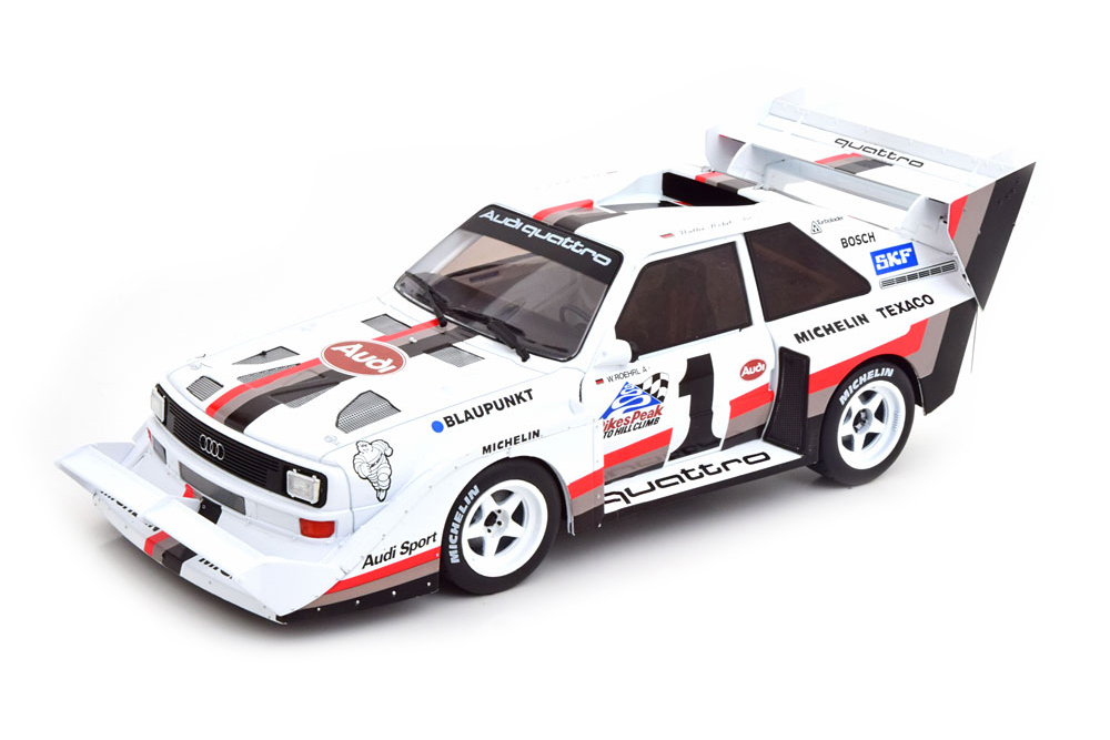 Модель коллекционная CMR Audi sport quattro S1 winner pikes peak 1987