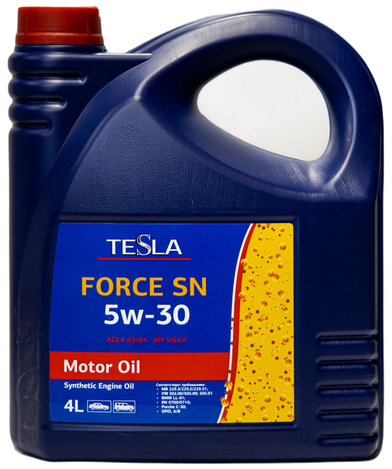 Моторное масло TESLA Force SN 5W-30 4 литра 4670028872918