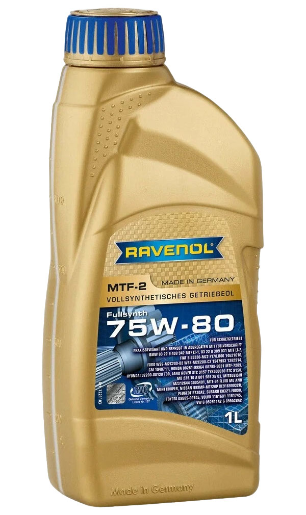 фото Масло трансмиссионное 75w-80 1л mtf-2 (синтетика) ravenol