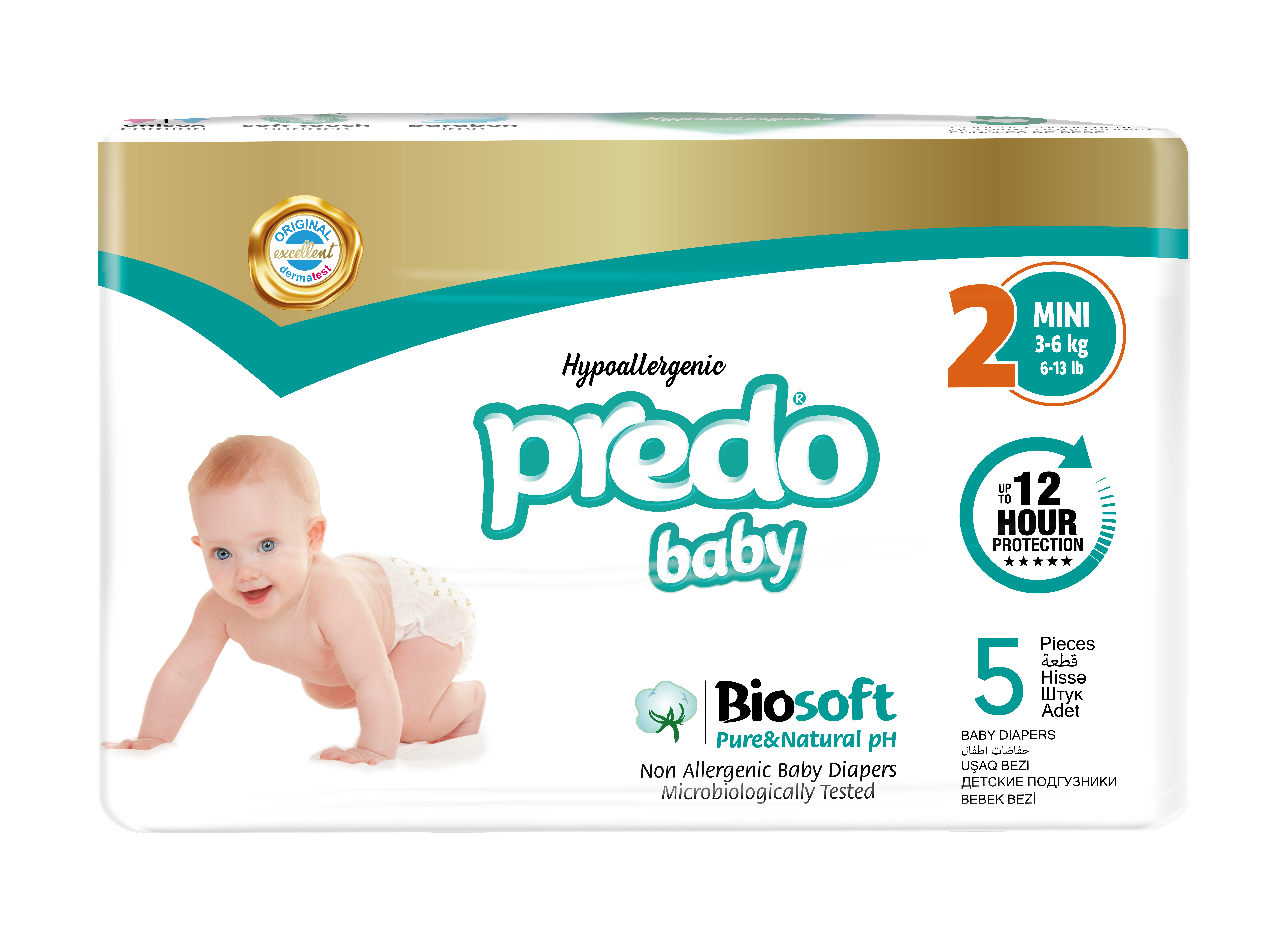 Подгузники Predo Baby 2 MINI (3-6кг), 5шт пазл maxi baby toys тройные что получится 3эл