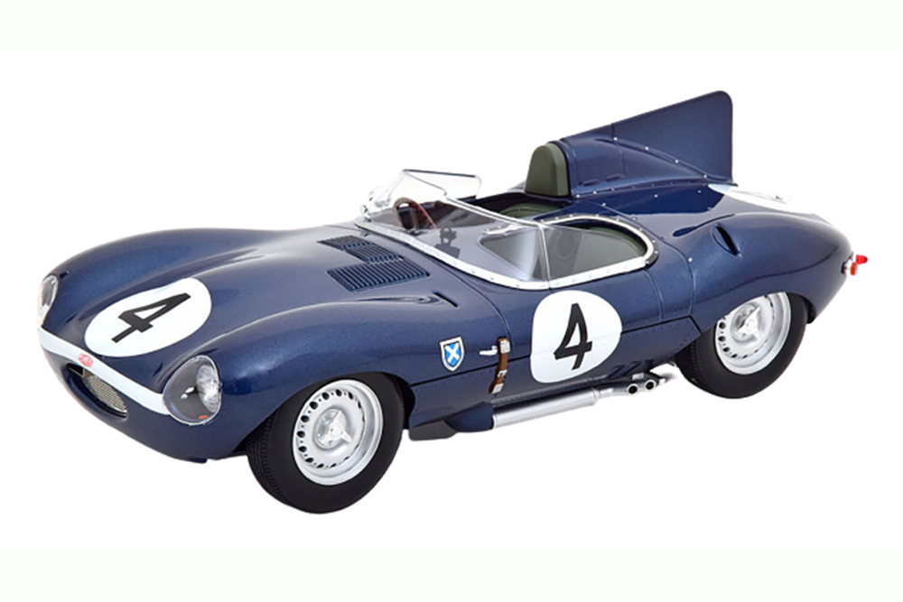 Jaguar d-type short nose winner 24H le mans sanderson/flockhart 1956 blue