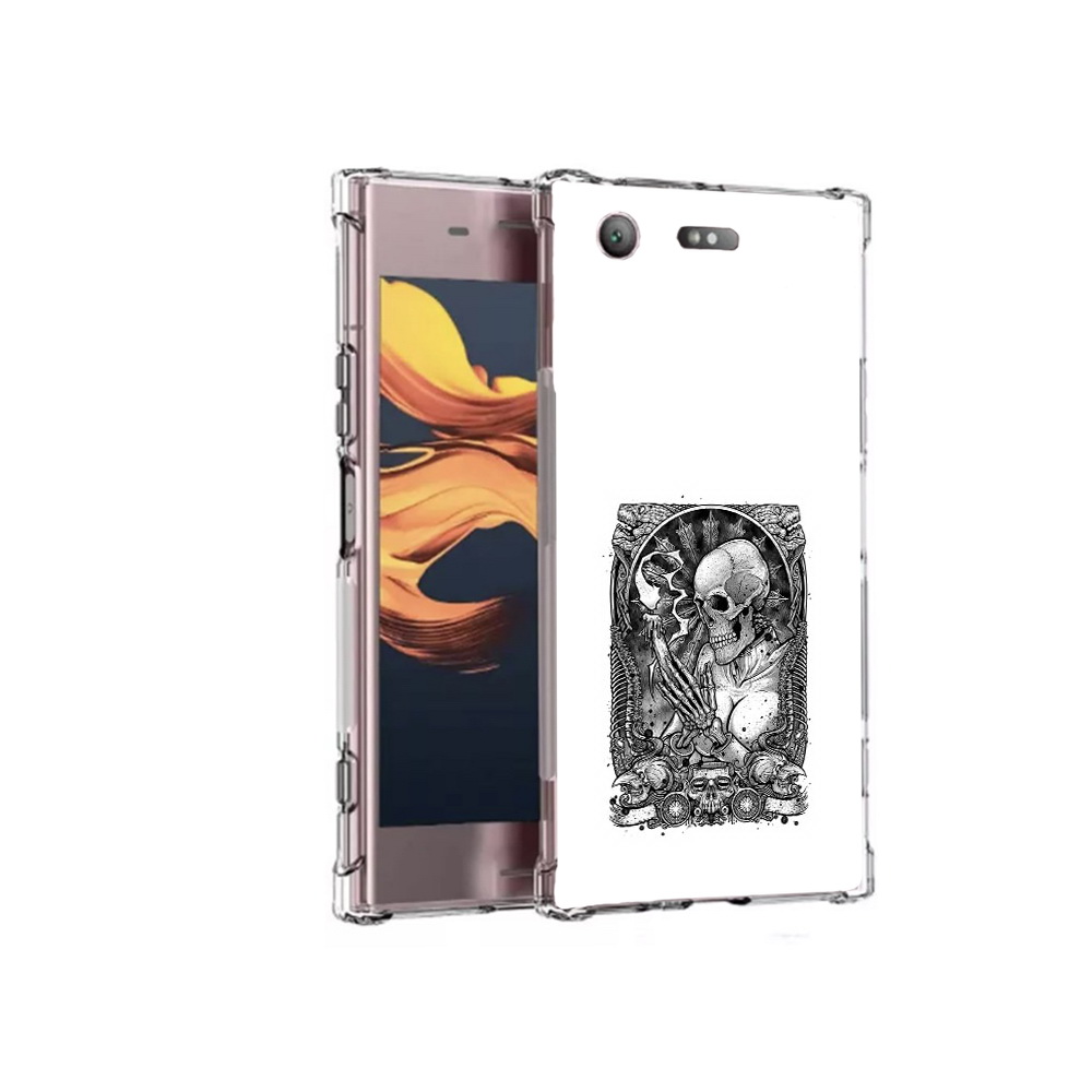

Чехол MyPads Tocco для Sony Xperia XZ1 Compact девушка скелет (PT91855.237.316), Прозрачный, Tocco