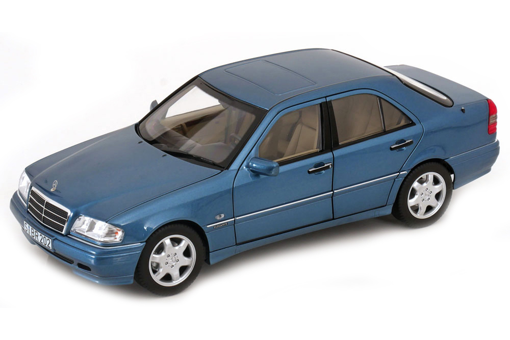 Модель коллекционная NOREV Mercedes W202 c 200 saloon 1997-2000 light blue metallic