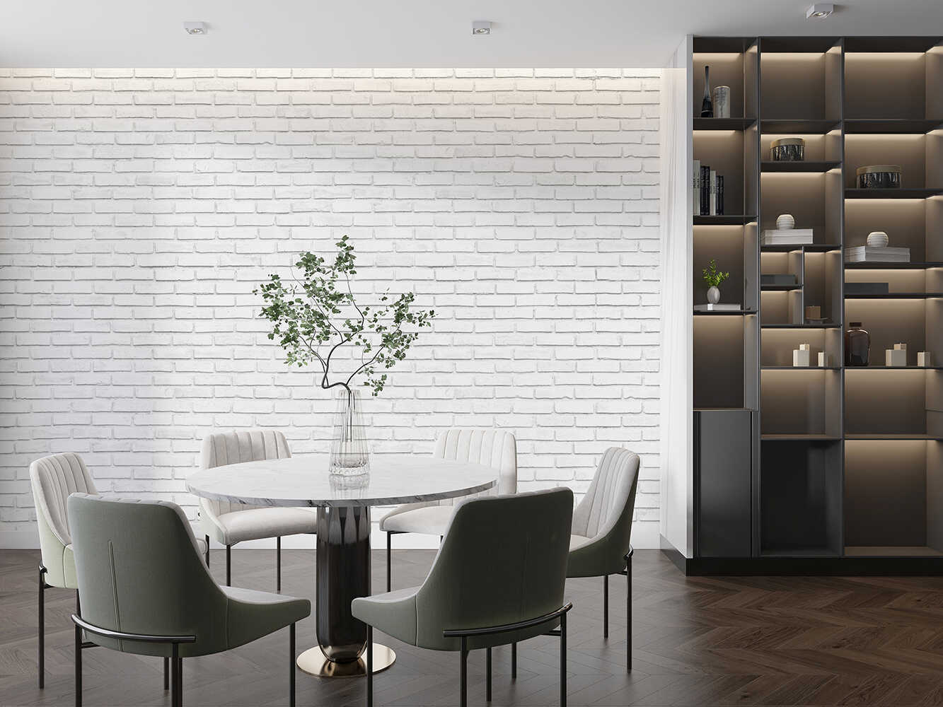 

Фотообои на стену моющиеся MOBI DECOR "Белая кирпичная стена" 3d рисунок в спальню, в гост, Белый;серый, Кирпичная стена - крошка