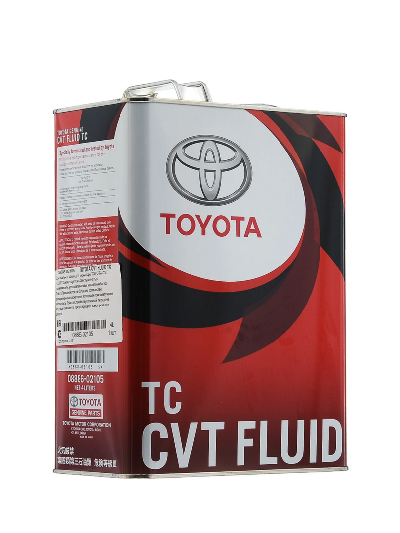 Масло трансмиссионное Toyota синтетическое  CVT Fluid TC 4л