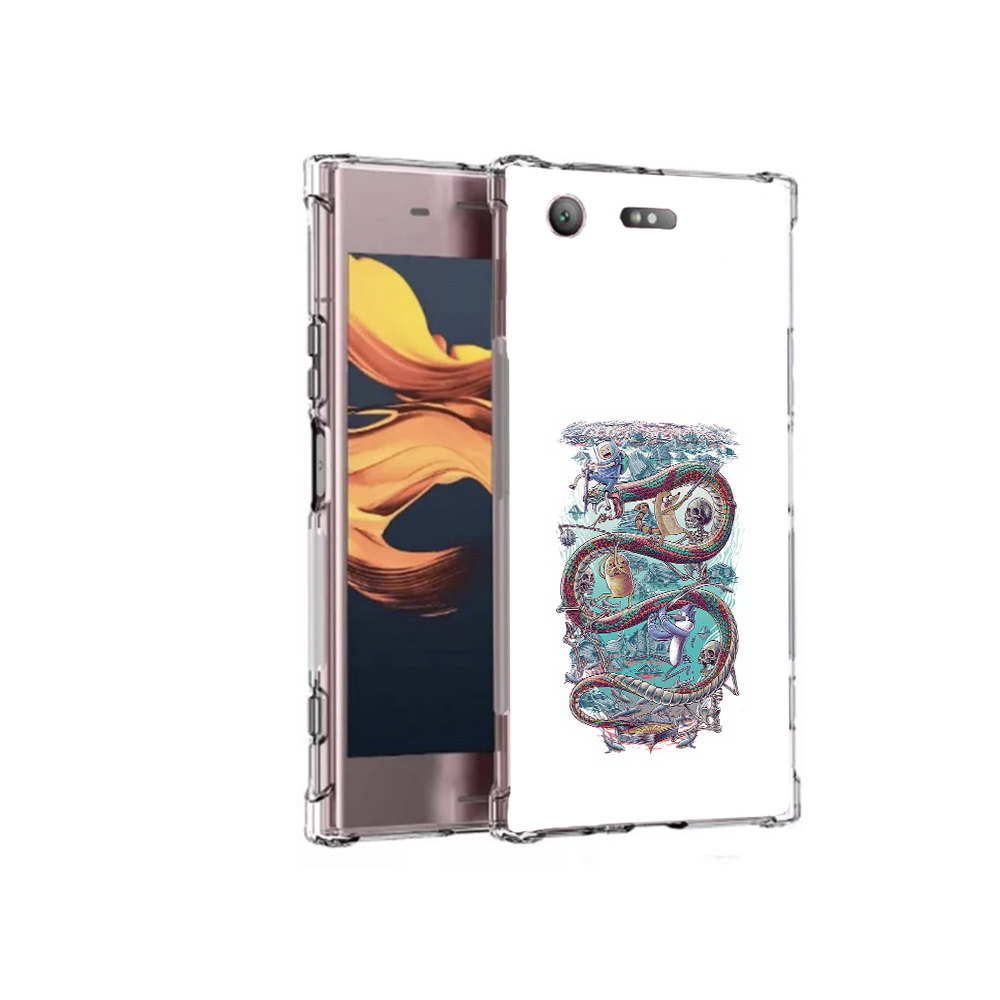 

Чехол MyPads Tocco для Sony Xperia XZ1 Compact время приключений страшилка, Прозрачный, Tocco