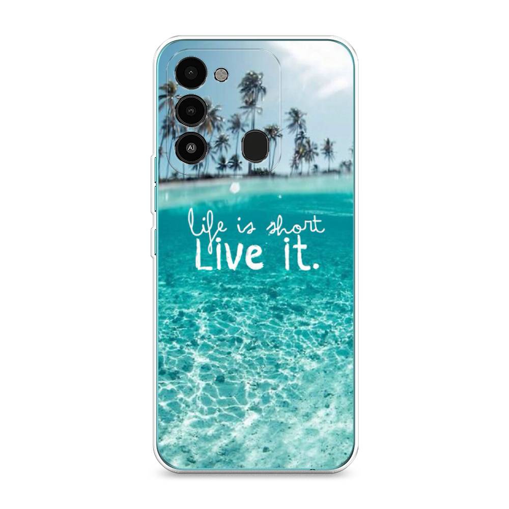 

Чехол Awog на Tecno Spark Go 2022/8С/9 "Live it", Разноцветный, 301250-7