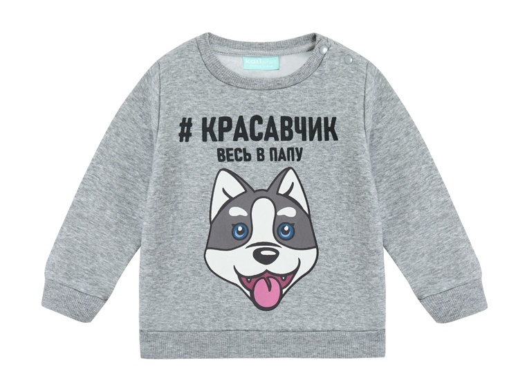 

Свитшот детский Kari Baby AW24B18303508, серый, 80, 234449