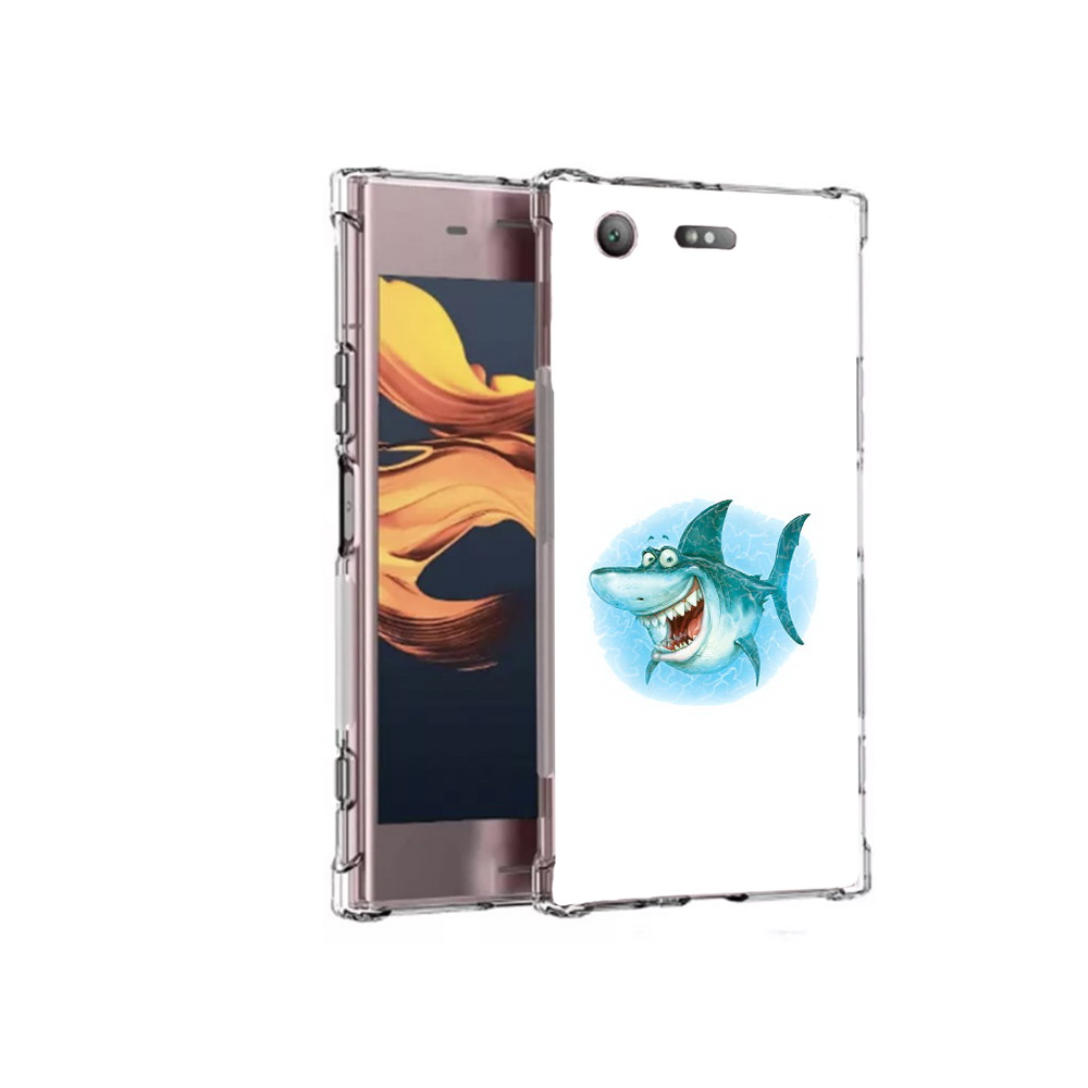 

Чехол MyPads Tocco для Sony Xperia XZ1 Compact веселая акула (PT91855.237.261), Прозрачный, Tocco