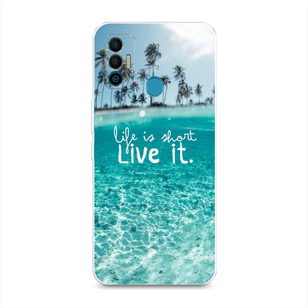 

Чехол Awog на Tecno Spark 7 "Live it", Разноцветный, 301050-7