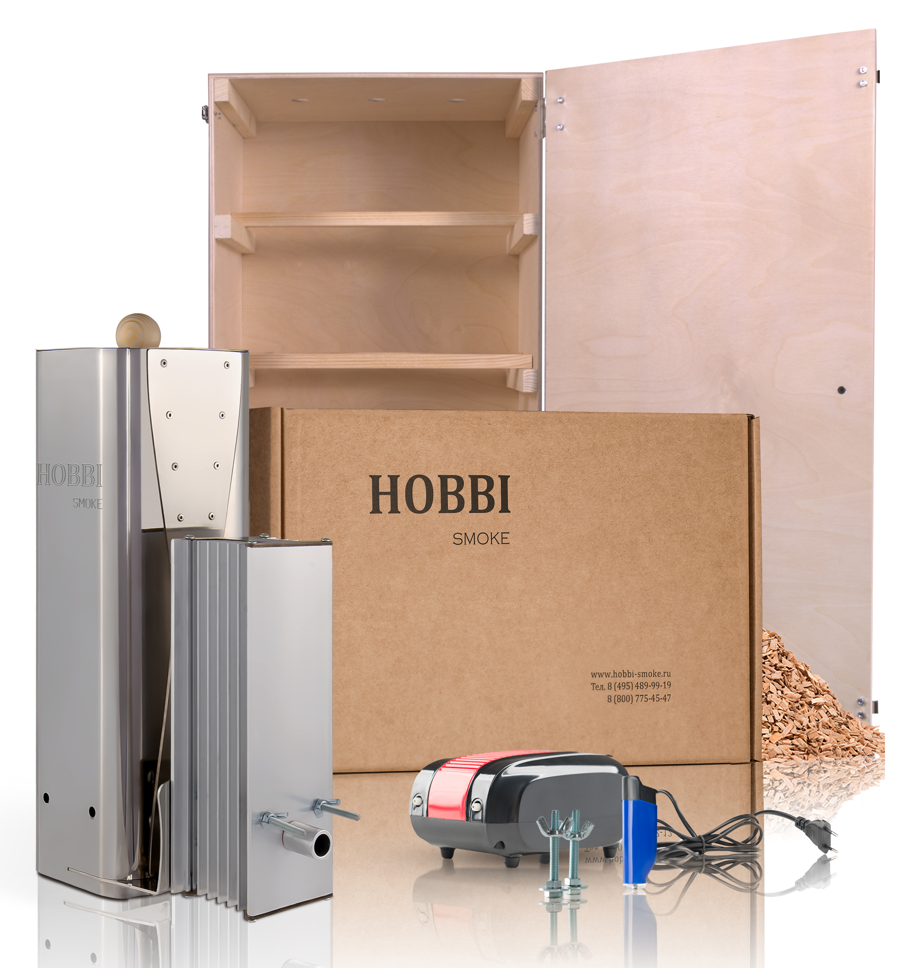 Дымогенератор для холодного копчения Hobbi Smoke 3.0 с деревянной емкостью