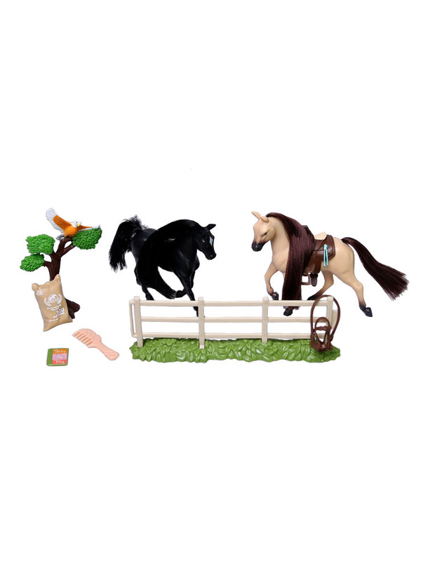 фото Детский игровой набор lanard "лошади в конюшне" с набором аксессуаров 85100-0pwb-1600/2