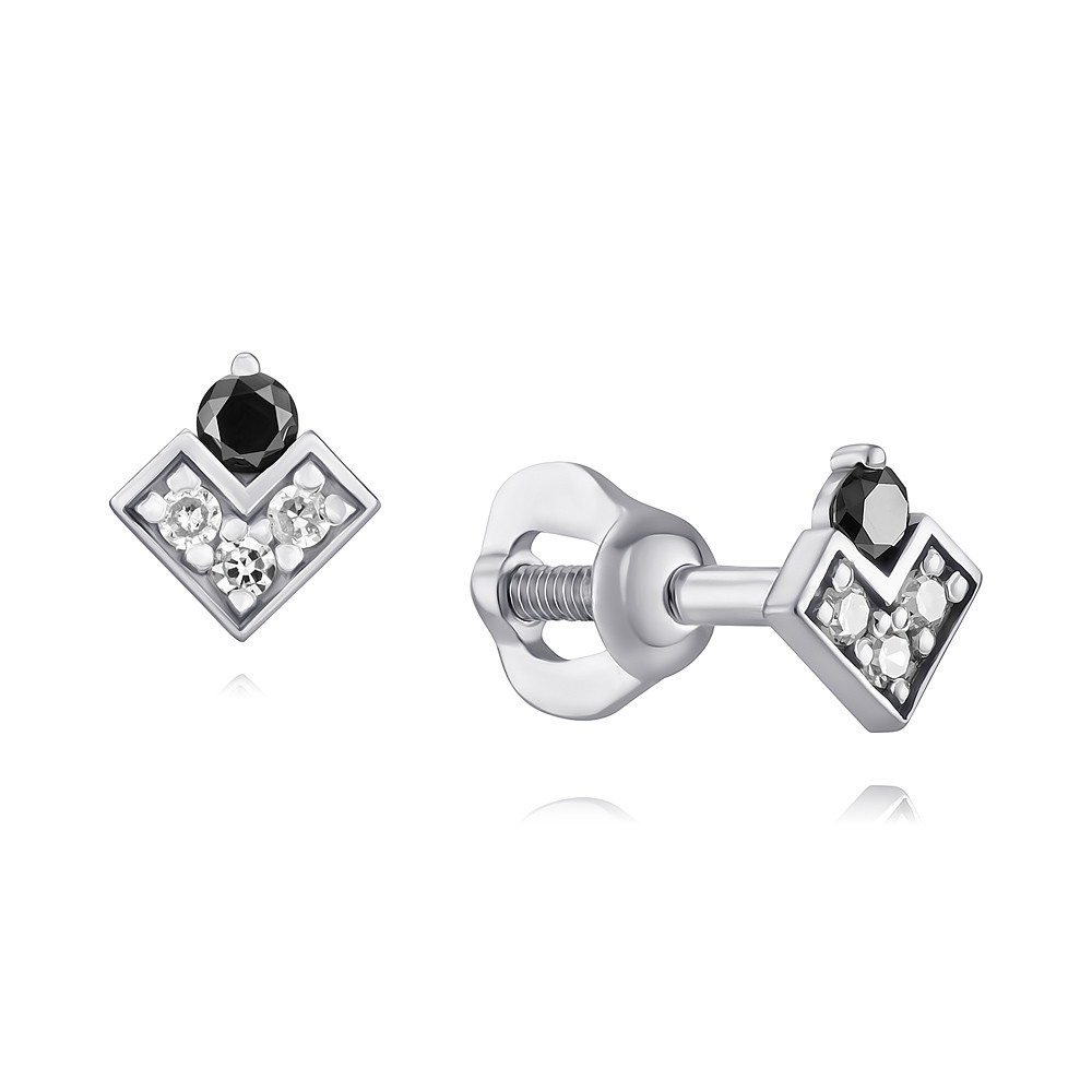 

Серьги из белого золота с бриллиантом ADAMAS 2124022-А51Д-421, 2124022-А51Д-421