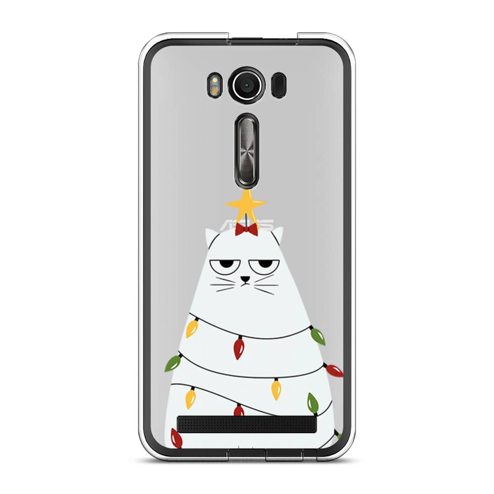 

Чехол на Asus Zenfone 2 Laser ZE500KL "Котик в гирлянде", Белый;красный;желтый, 40150-1