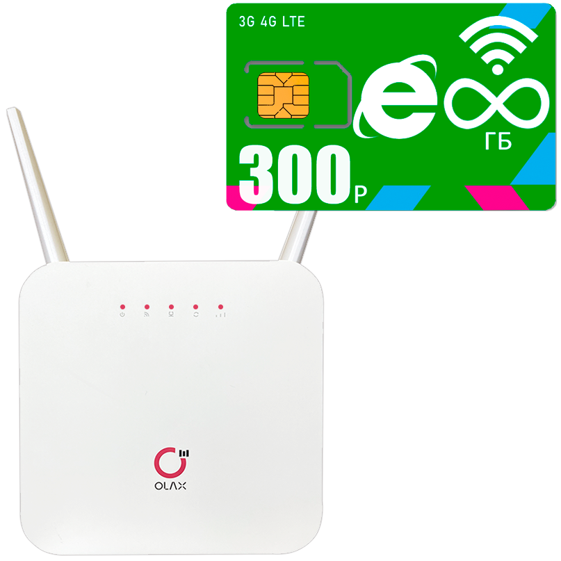 Wi-Fi роутер с LTE-модулем ZTE белый (olaxAX6mega300)