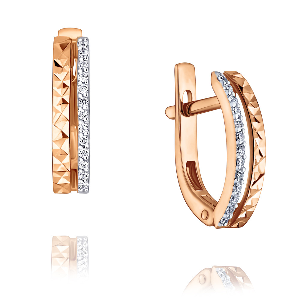 

Серьги из красного золота с фианитом ADAMAS 2424010-А500ДЛ2-72, 2424010-А500ДЛ2-72