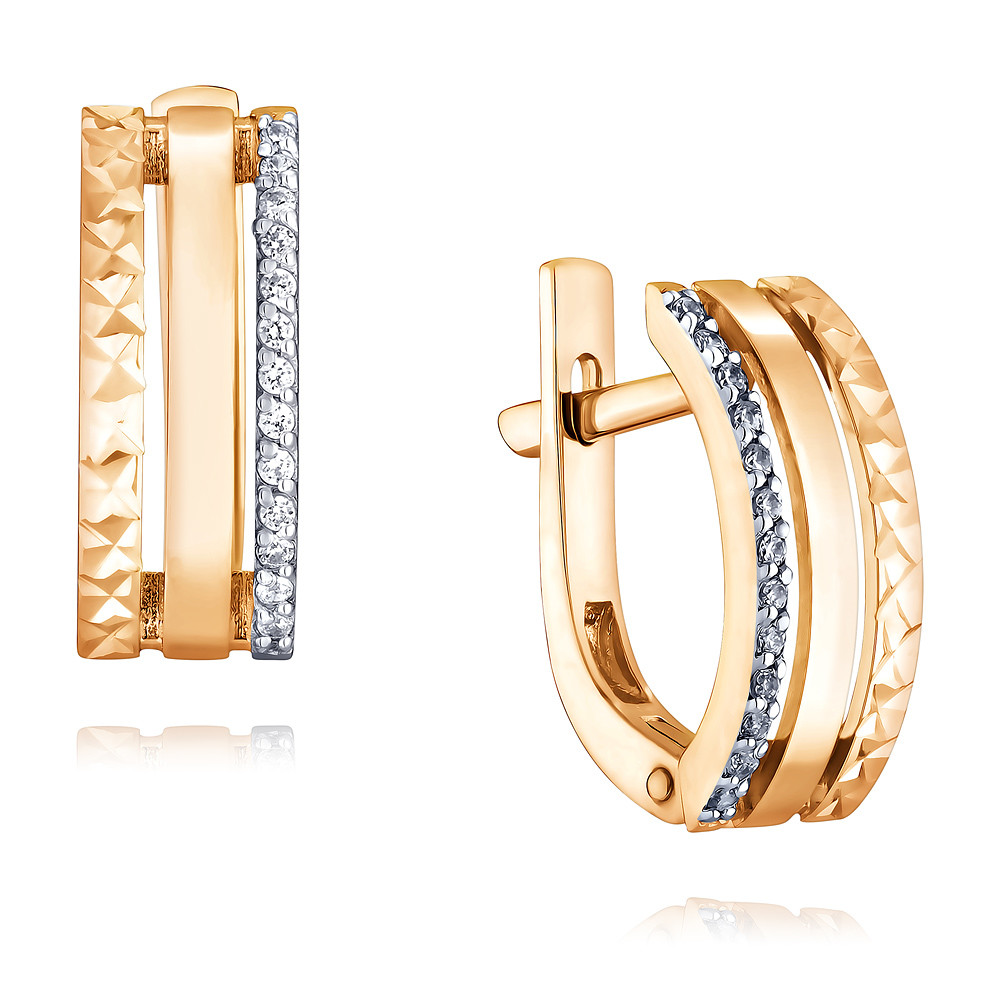 

Серьги из красного золота с фианитом ADAMAS 2424011-А500ДЛ2-72, 2424011-А500ДЛ2-72