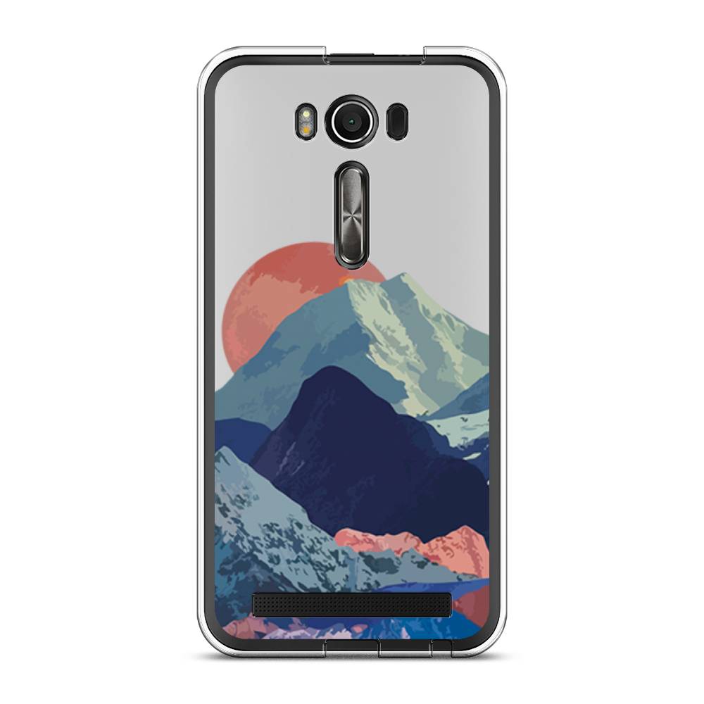 

Чехол на Asus Zenfone 2 Laser ZE500KL "Закат в снежных горах", Красный;серый;голубой, 40150-2