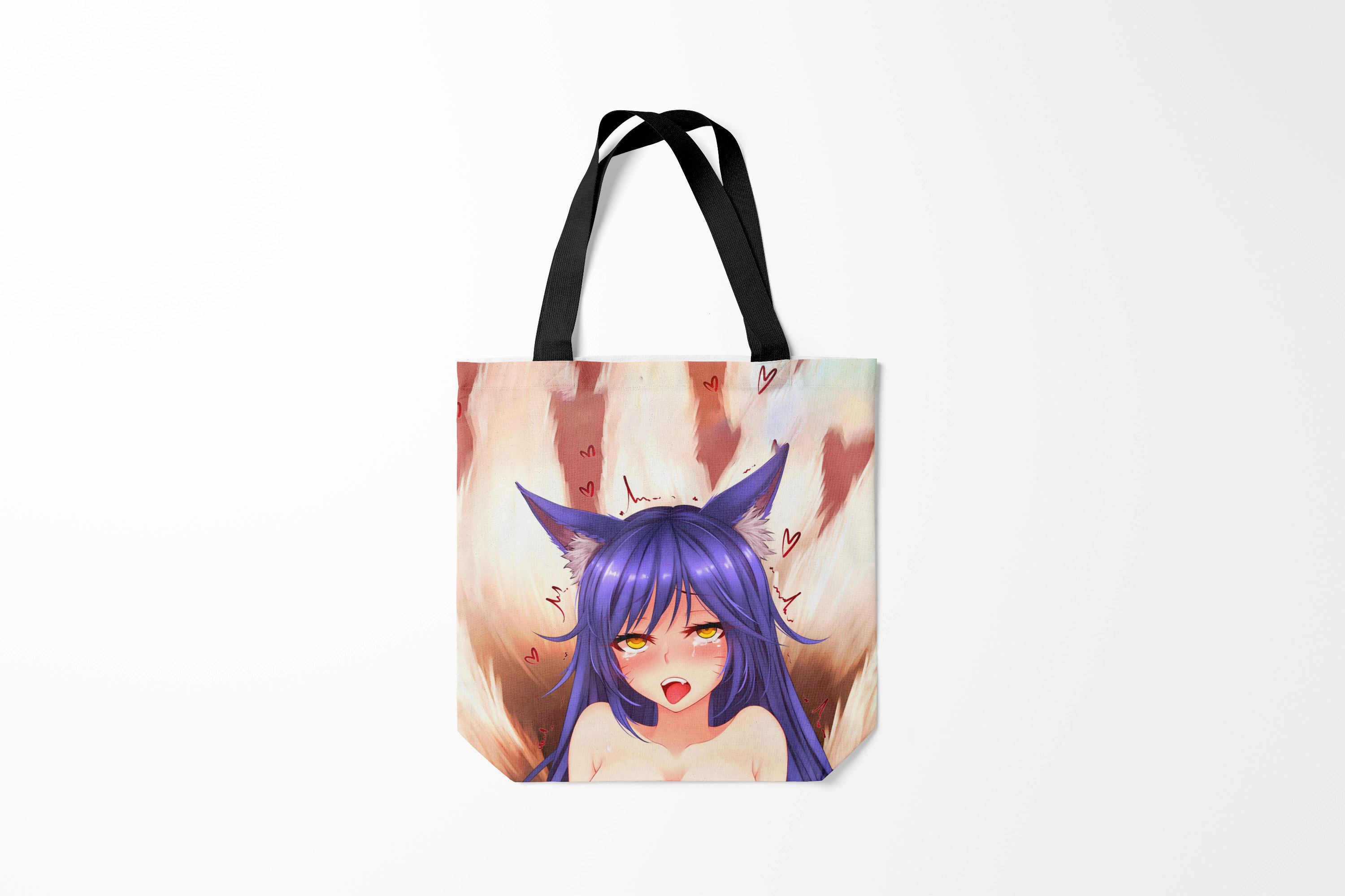 

Сумка шoппер унисекс Burnettie Ahegao Корова, белый, Ahegao Корова