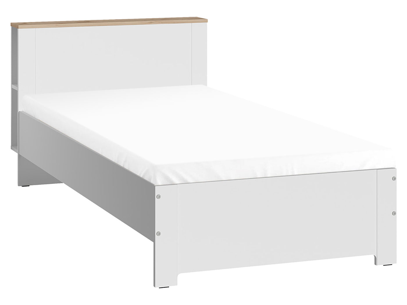 

Кровать Моби Джастин Белый шагрень / Дуб Белый эксклюзив