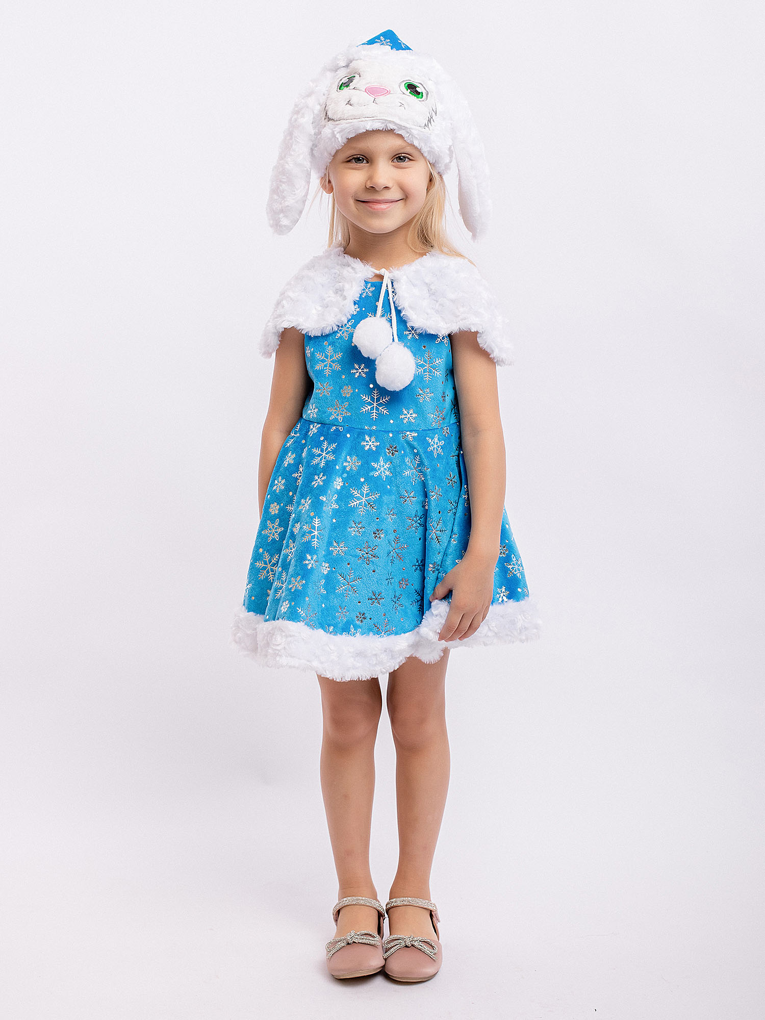 Карнавальный костюм Batik 973 к-23 Зайка Зоя, голубой, 98 детский карнавальный костюм вестифика для девочки мисс зайка р 116 122