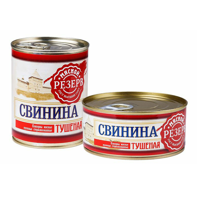 

Свинина тушеная Мясной резерв высший сорт 338 г