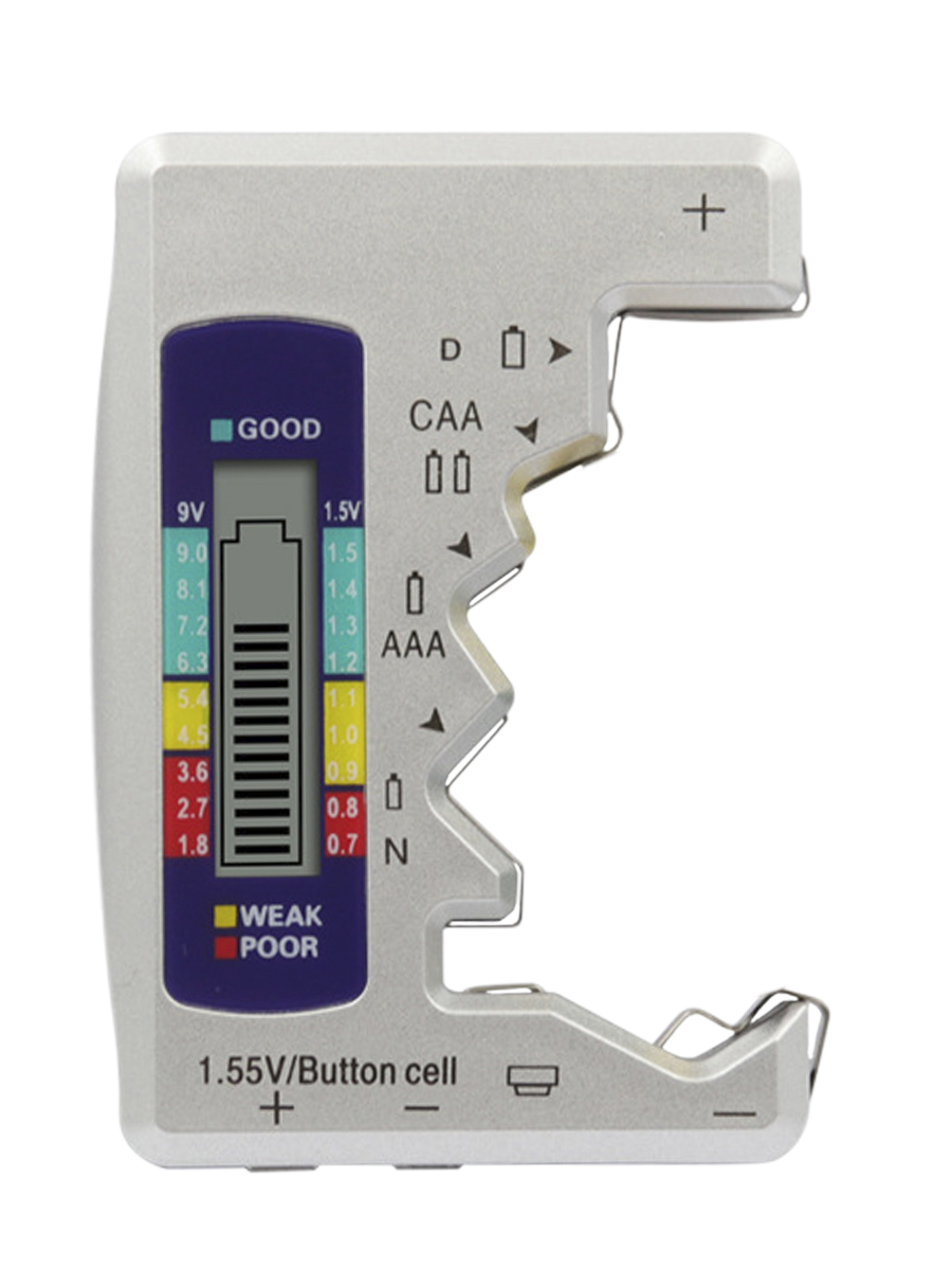 Цифровой тестер батареек 1.5 - 9В (4811.1) тестер нагрузки и заряда аккумулятора neo tools