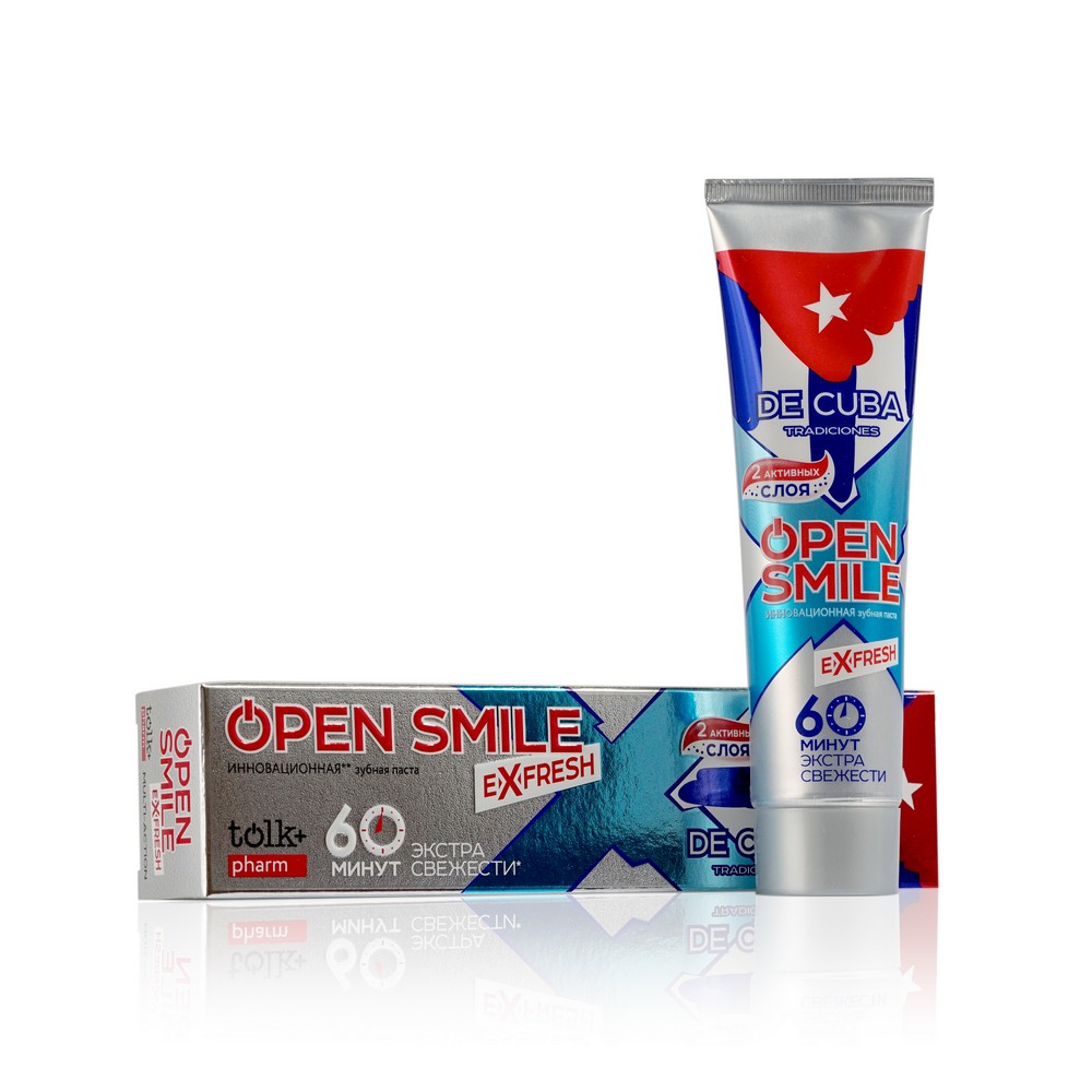 фото Зубная паста open smile exfresh de cuba комплексная 115г