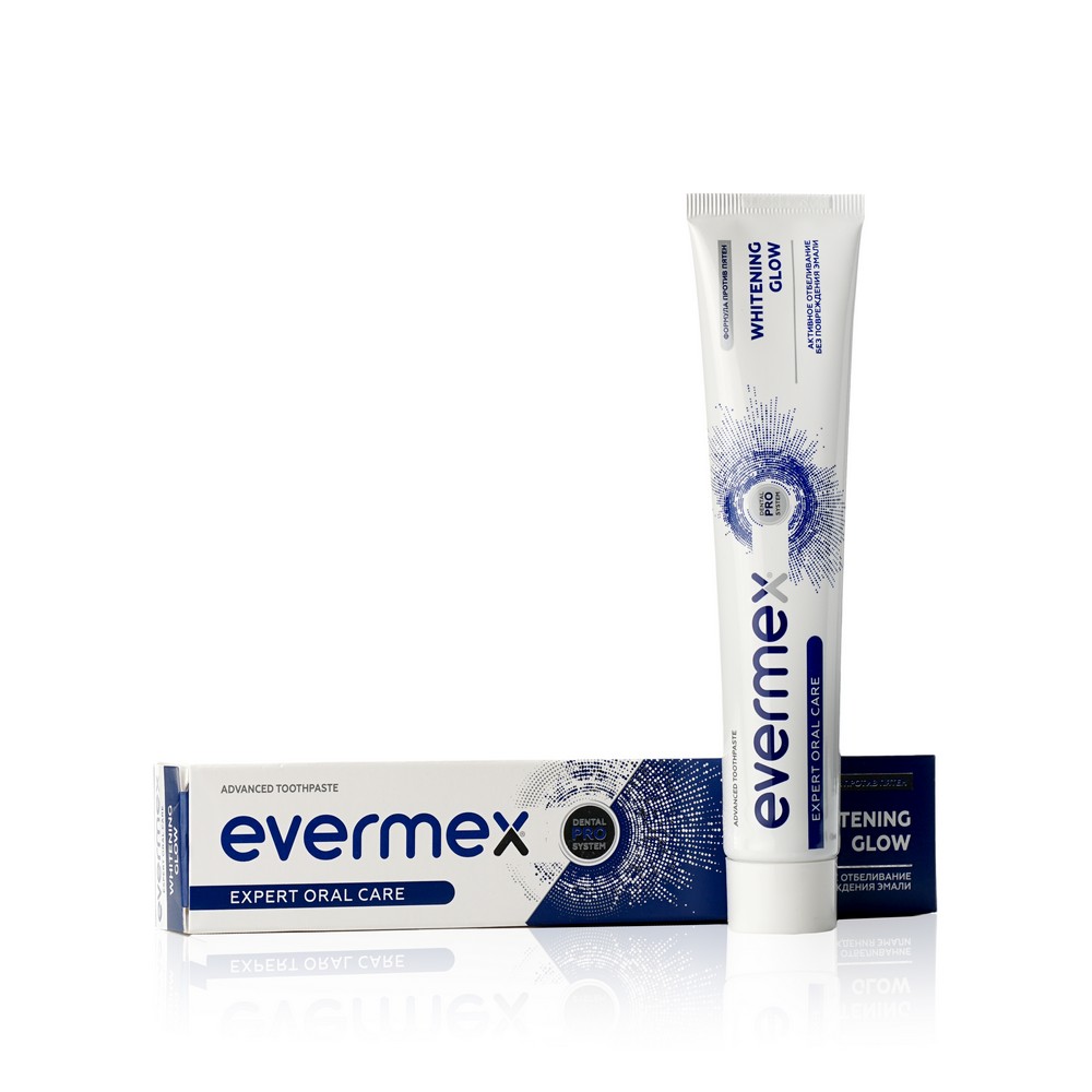 фото Зубная паста evermex whitening glow 75мл