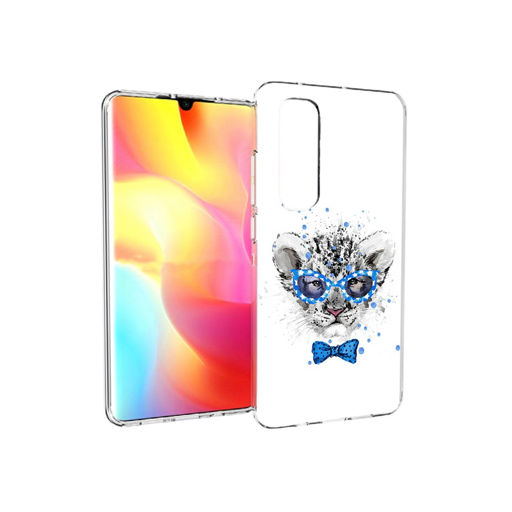 

Чехол MyPads Tocco для Xiaomi Mi Note 10 Lite тигренок с бабочкой (PT149714.254.642), Прозрачный, Tocco