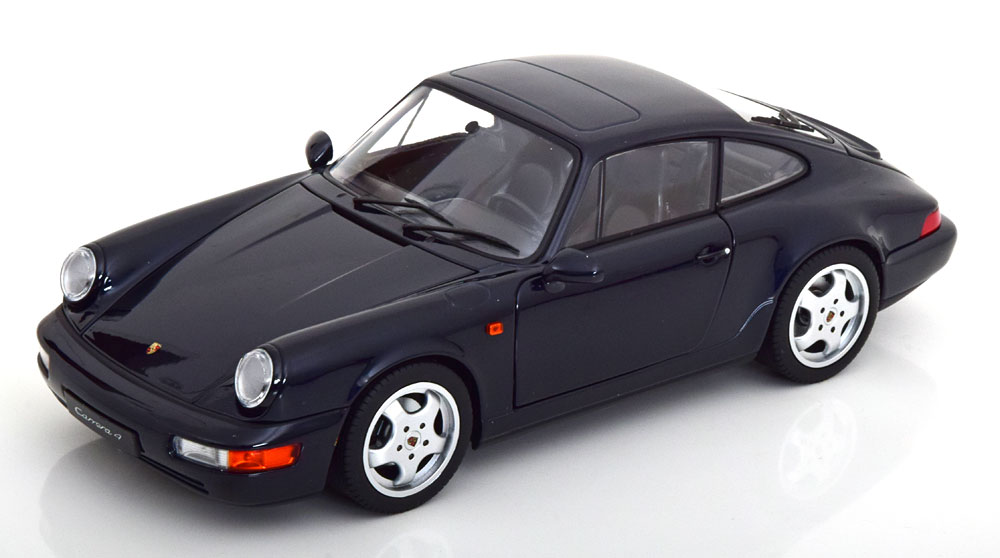 Модель коллекционная NOREV Porsche 911 (964) carrera 4 coupe 1990 dark blue metallic